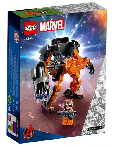 Κατασκευαστής LEGO Marvel Super Heroes - Η ρομποτική πανοπλία του Rocket (76243) - 2