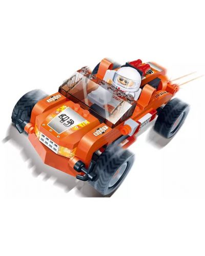 Κατασκευαστής BanBao -Αγωνιστικό αυτοκίνητο, πορτοκαλί, 108 εξαρτήματα - 2