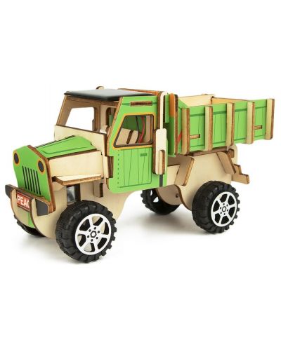 Σετ Tooky Toy - Φτιάξε μόνος σου 3D ,ξύλινο φορτηγό  - 1