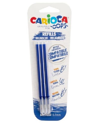Ανταλλακτικό Μελάνι για Στυλό  Carioca Oops - Σβήσιμο,3 τεμάχια - 1