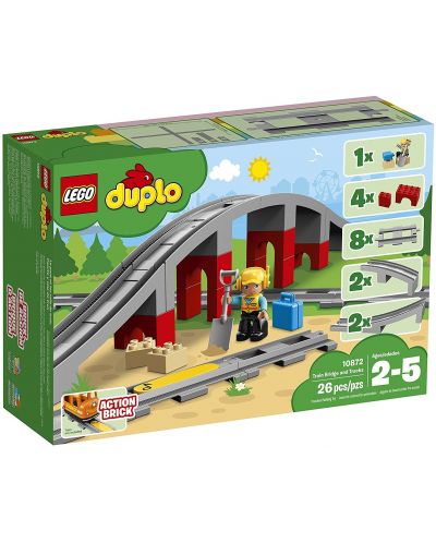 Κατασκευαστής Lego Duplo - Γέφυρα και ράγες για τρένο (10872) - 1