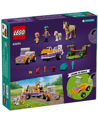 Κατασκευαστής LEGO Friends - Τρέιλερ αλόγων και πόνυ (42634) - 5
