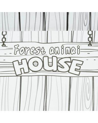 Παιδικό σετ GОТ - Δασικό σπίτι με ζώα για συναρμολόγηση και χρώμα - 5