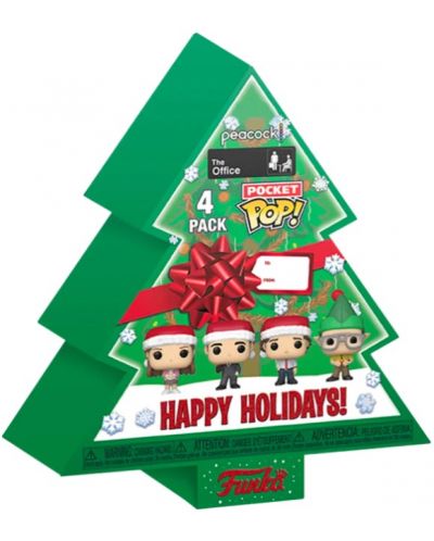Σετ φιγούρες Funko Pocket POP! Television: The Office - Happy Holidays Tree Box	 - 1
