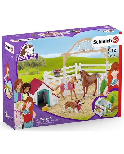 Σετ φιγούρες Schleich Farm World Horses - Τα άλογα της Χάνα και ο σκύλος της Ρούμπι - 7