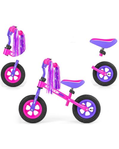 Ποδήλατο ισορροπίας Milly Mally - Dragon Air, ροζ/μωβ - 2
