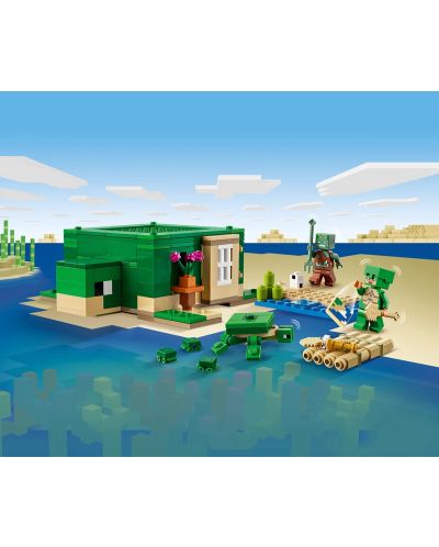 Κατασκευαστής LEGO Minecraft - Το σπίτι της χελώνας στην παραλία (21254) - 5