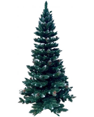 Χριστουγεννιάτικο δέντρο  Alpina - Χιονισμένο πεύκο με κουκουνάρια, 120 cm, Ф 55 cm, πράσινο - 1