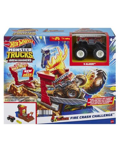 Σετ  Hot Wheels Monster Trucks - παγκόσμια αρένα,Fire Crash Challenge - 1