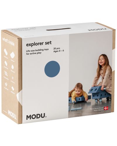 Σετ παιχνιδιού Modu - Explorer set, Deep Blue + Sky Blue - 2