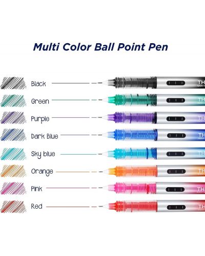 Σετ στυλό Deli Think - EQ300-8C, 8 χρώματα - 2