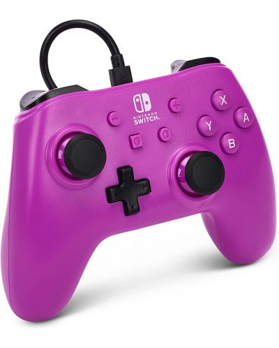 Χειριστήριο  PowerA - Enhanced, ενσύρματο, για Nintendo Switch, Grape Purple - 2