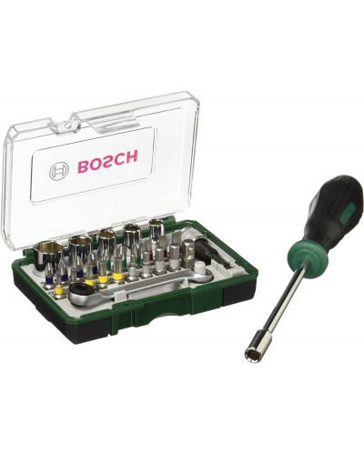 Σετ μύτης και μίνι καστάνια με κατσαβίδι χειρός  Bosch - 28 τεμάχια - 1