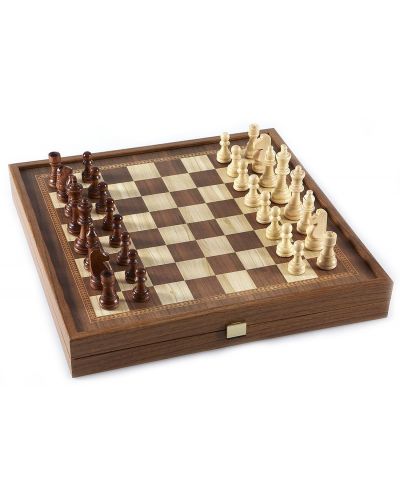 Σετ σκάκι και τάβλι Manopoulos -Χρώμα καρυδιάς, 41 x 41 cm - 2