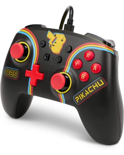 Controller PowerA - Enhanced,ενσύρματο, για Nintendo Switch, Pokemon: Pikachu Arcade - 4