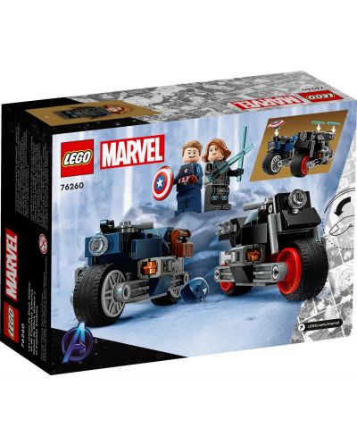 Κατασκευαστής LEGO Marvel Super Heroes - Μοτοσικλέτες Captain America και Black Widow (76260) - 2