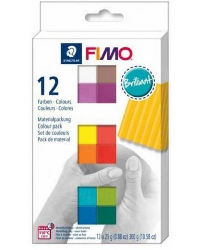 Σετ από πηλό Staedtler Fimo Soft - Brilliant, 12 χρωμάτων - 1