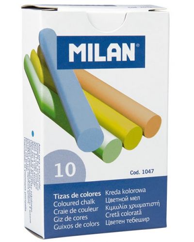 Σετ κιμωλίες Milan - 10 τεμάχια, έγχρωμες - 1