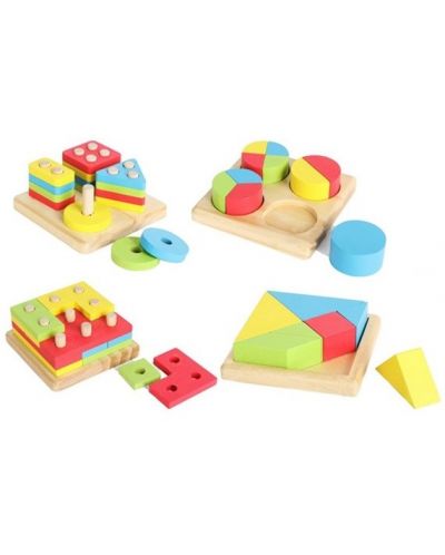 Σετ ξύλινα παιχνίδια Acool Toy - 4 είδη - 1