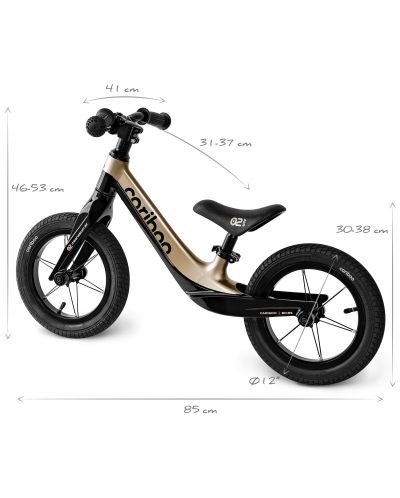 Ποδήλατο ισορροπίας Cariboo - Magnesium Air,μαύρο/χρυσό - 6