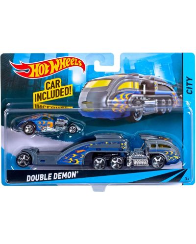 Σετ Mattel Hot Wheels Super Rigs - Φορτηγό και αυτοκίνητο. ποικιλία - 5