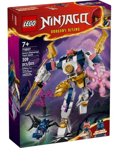 Κατασκευαστής LEGO Ninjago - Το στοιχειώδες τεχνικό ρομπότ του Σόρα(71807) - 1