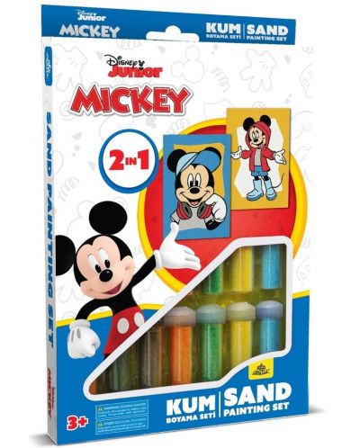 Σετ χρωματισμού με άμμο Red Castle - Mickey Junior - 1