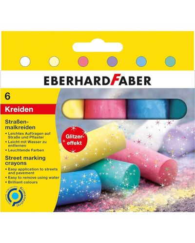 Σετ κιμωλίες  Eberhard Faber -6 χρώματα, λαμπερά  - 1
