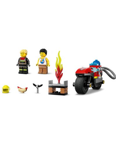 Κατασκευαστής LEGO City - Πυροσβεστική μοτοσυκλέτα διάσωσης (60410) - 4