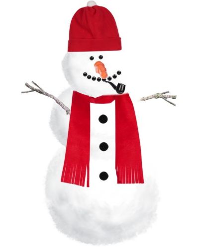 Σετ αξεσουάρ για χιονάνθρωπο GT-Με κόκκινο καπέλο - 2