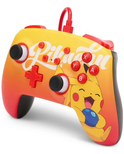Controller PowerA - Enhanced,ενσύρματο, για  Nintendo Switch, Pokemon: Oran Berry Pikachu - 4
