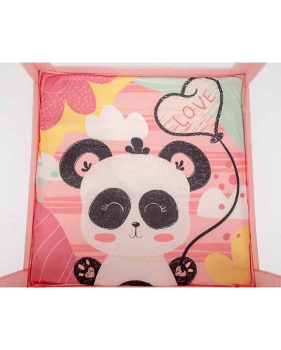 Παρκοκρέβατο για παιχνίδι KikkaBoo - Enjoy, Pink Panda - 5