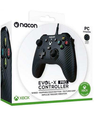 Χειριστήριο Nacon - EVOL-X Pro, жичен, Carbon (Xbox One/Series X/S/PC) - 1