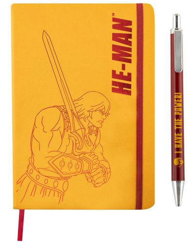 Σετ σημειωματάριο με στυλό Cinereplicas Retro Toys: MOTU - He-Man - 1