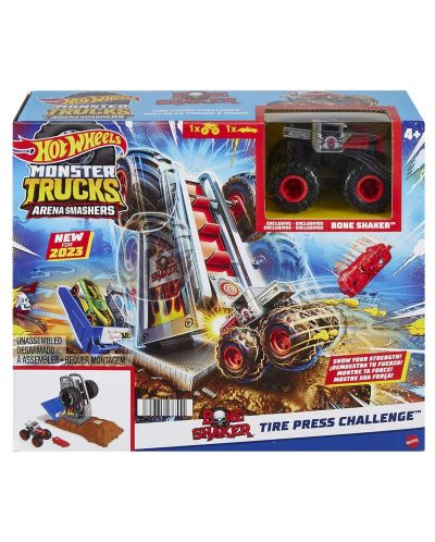 Σετ  Hot Wheels Monster Trucks - παγκόσμια αρένα,Tire Press Challenge - 1