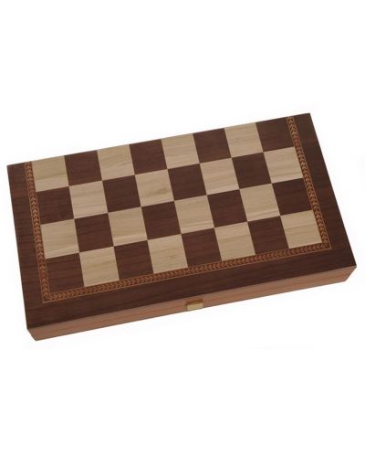 Σετ σκάκι και τάβλι  Manopoulos - Χρώμα Wenge, 48 x 26 cm - 1