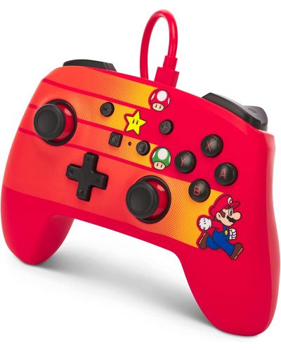 Χειριστήριο PowerA - Enhanced, ενσύρματο, για  Nintendo Switch, Speedster Mario - 4