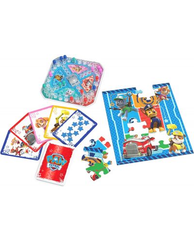 Σετ επιτραπέζια  παιχνίδια  Spin Master: Paw Patrol Bundle - Jumbo Cards, Pop-Up Game, Puzzle - 3