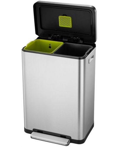 Κάδος ανακύκλωσης  EKO Europe - X-Cube, 2x20 l, χρώμιο-ματ - 3