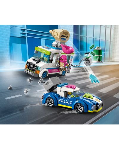 Κατασκευαστής Lego City - Αστυνομική καταδίωξη με φορτηγό παγωτού (60314) - 4