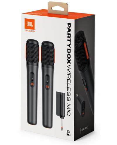 Σετ ασύρματα μικρόφωνα JBL - Partybox, μαύρο  - 9