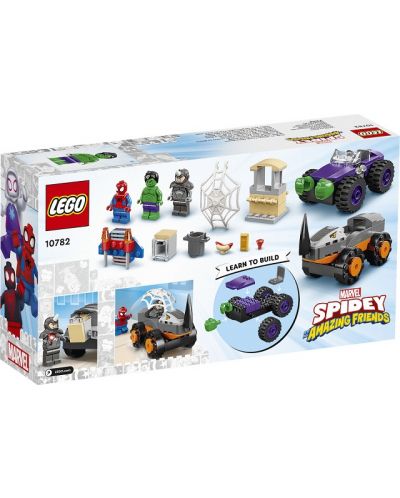 Κατασκευαστής Lego Marvel - Spidey Amazing Friends, Χαλκ εναντίον Ρινόκερου (10782) - 2