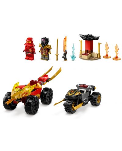 Κατασκευαστής LEGO Ninjago - Μάχη ποδηλάτων και αυτοκινήτων Kai and Ras (71789) - 4