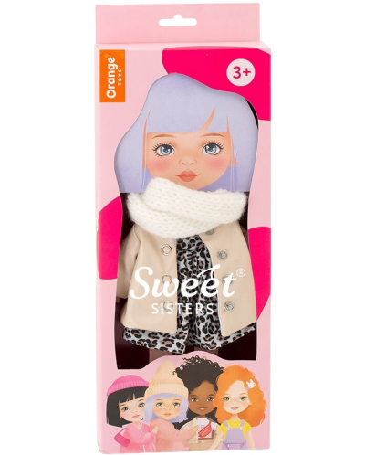 Σετ ρούχων κούκλας Orange Toys Sweet Sisters - Μπεζ δερμάτινο μπουφάν - 1