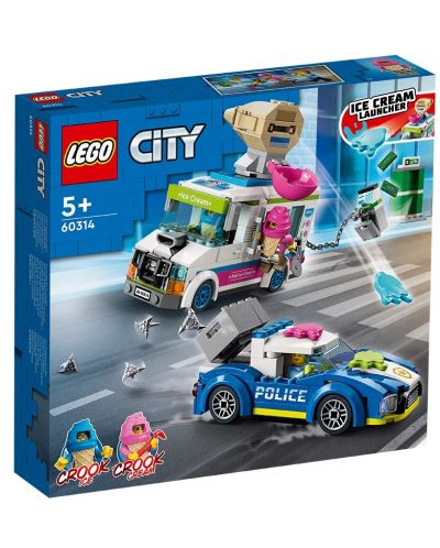 Κατασκευαστής Lego City - Αστυνομική καταδίωξη με φορτηγό παγωτού (60314) - 1