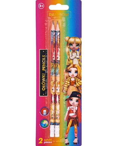 Σετ μολύβια γραφίτη Astra Rainbow High - HB, 2 τεμάχια - 1