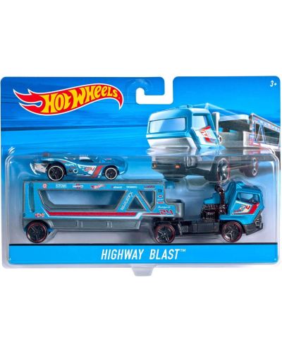 Σετ Mattel Hot Wheels Super Rigs - Φορτηγό και αυτοκίνητο. ποικιλία - 7