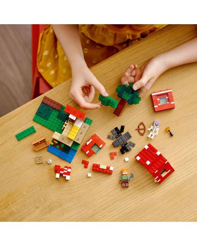 Κατασκευαστής Lego Minecraft -  Το σπίτι των μανιταριών (21179) - 6
