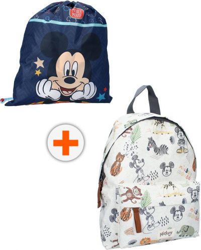 Σετ νηπιαγωγείου Vadobag Mickey Mouse - Σακίδιο πλάτης και αθλητική τσάντα, Wild About You - 1
