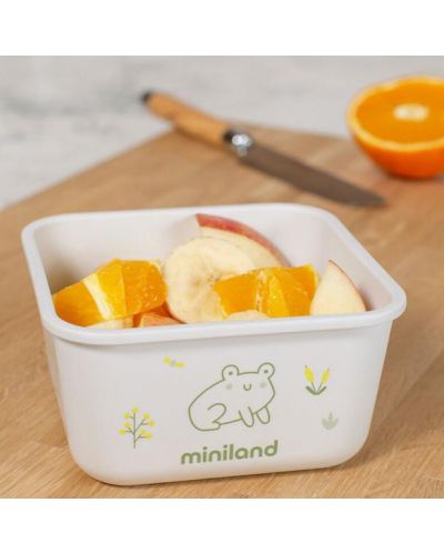 Δοχεία τροφίμων  Miniland - Eco Friendly, 2 х 400 ml, Βάτραχος - 3